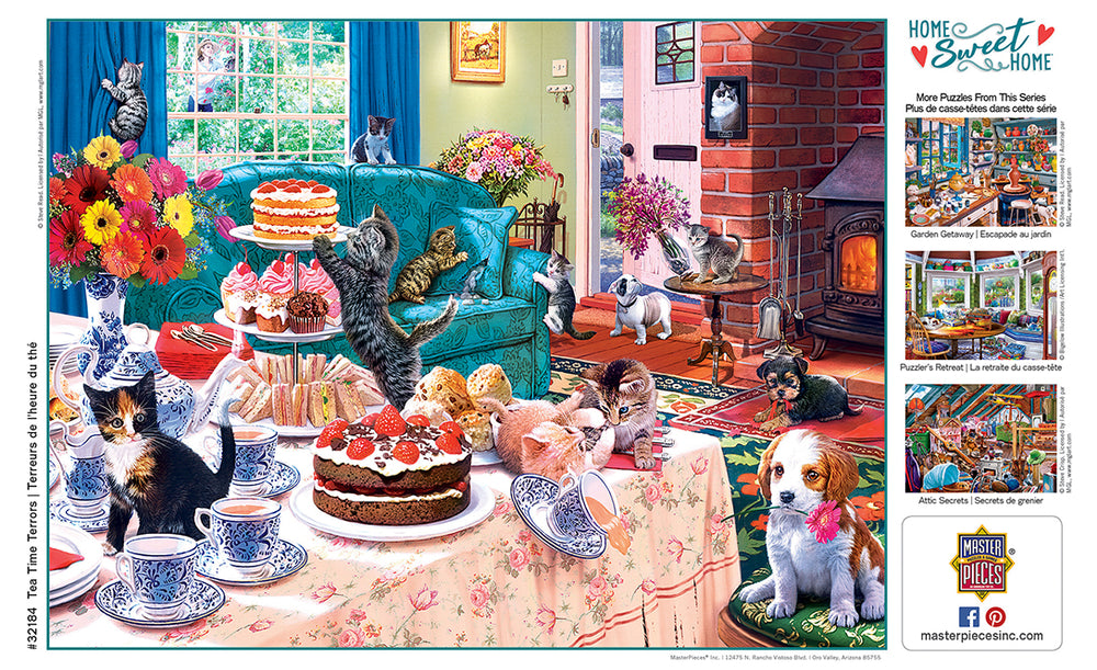 Puzzle Masterpieces:  550 Piece Home Sweet Home - Tea Time Terrors