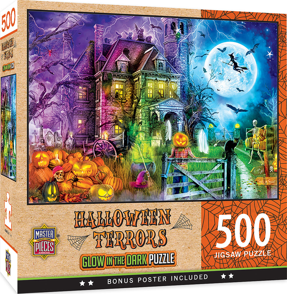 Puzzle Masterpieces:  550 Piece Glow in the Dark Halloween - Halloween Terrors