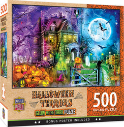 Puzzle Masterpieces:  550 Piece Glow in the Dark Halloween - Halloween Terrors