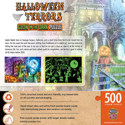 Puzzle Masterpieces:  550 Piece Glow in the Dark Halloween - Halloween Terrors