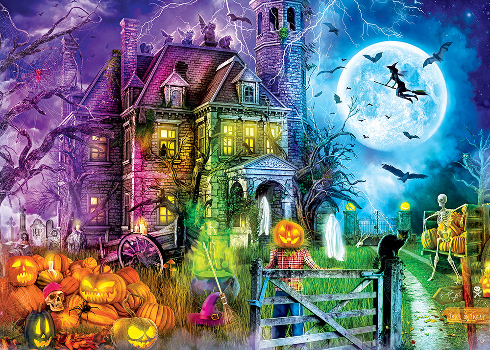 Puzzle Masterpieces:  550 Piece Glow in the Dark Halloween - Halloween Terrors