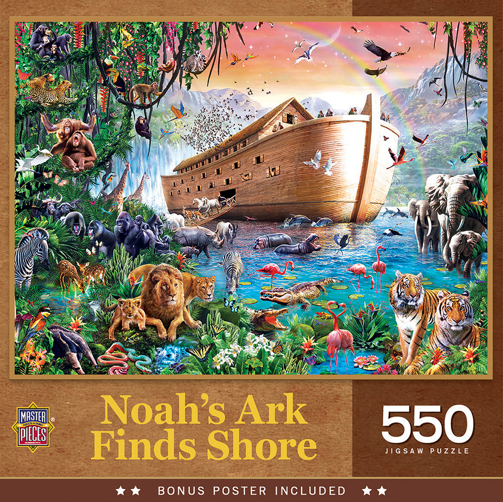Puzzle Masterpieces:  550 Piece Inspirational - Noah’s Ark Finds Shore