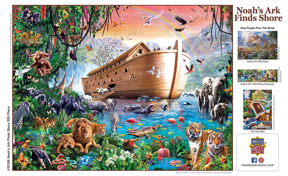 Puzzle Masterpieces:  550 Piece Inspirational - Noah’s Ark Finds Shore