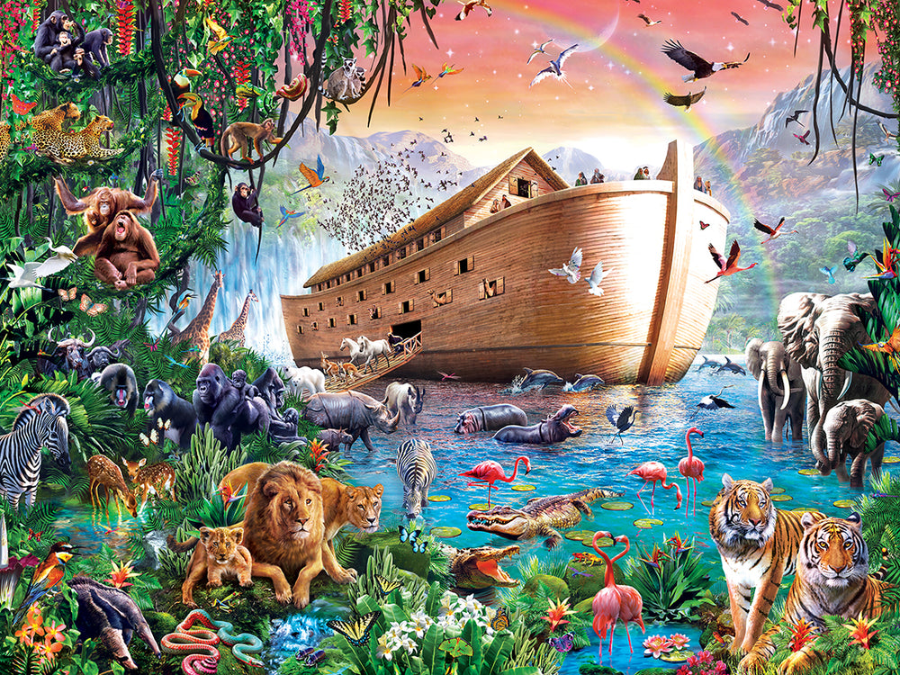 Puzzle Masterpieces:  550 Piece Inspirational - Noah’s Ark Finds Shore