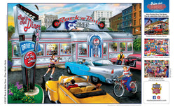 Puzzle Masterpieces:  550 Piece Drive-Ins, Diners and Dives - Rock & Rolla Diner