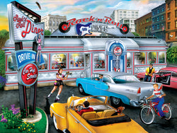 Puzzle Masterpieces:  550 Piece Drive-Ins, Diners and Dives - Rock & Rolla Diner