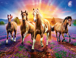 Puzzle Masterpieces:  300 piece EzGrip Glow in the Dark - Wild Stallions