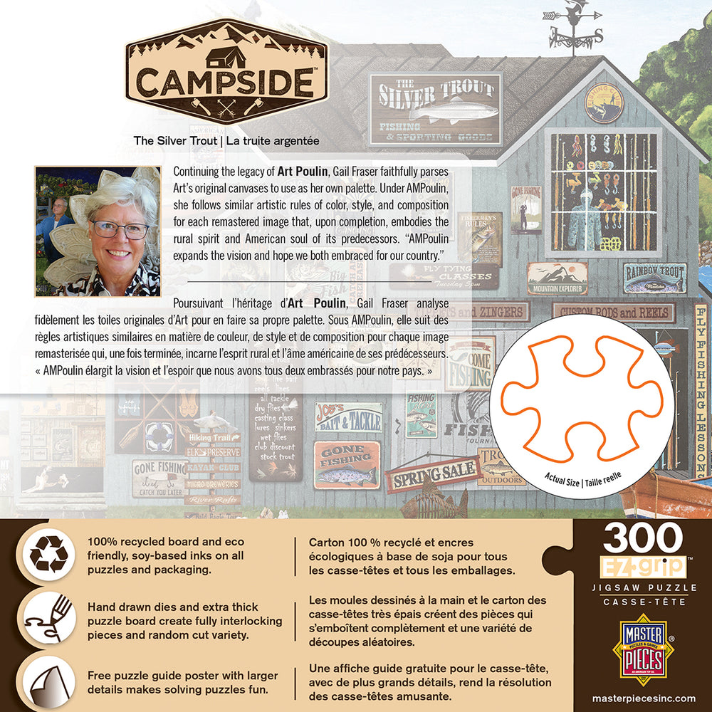Puzzle Masterpieces:  300 piece EzGrip Campside - The Silver Trout