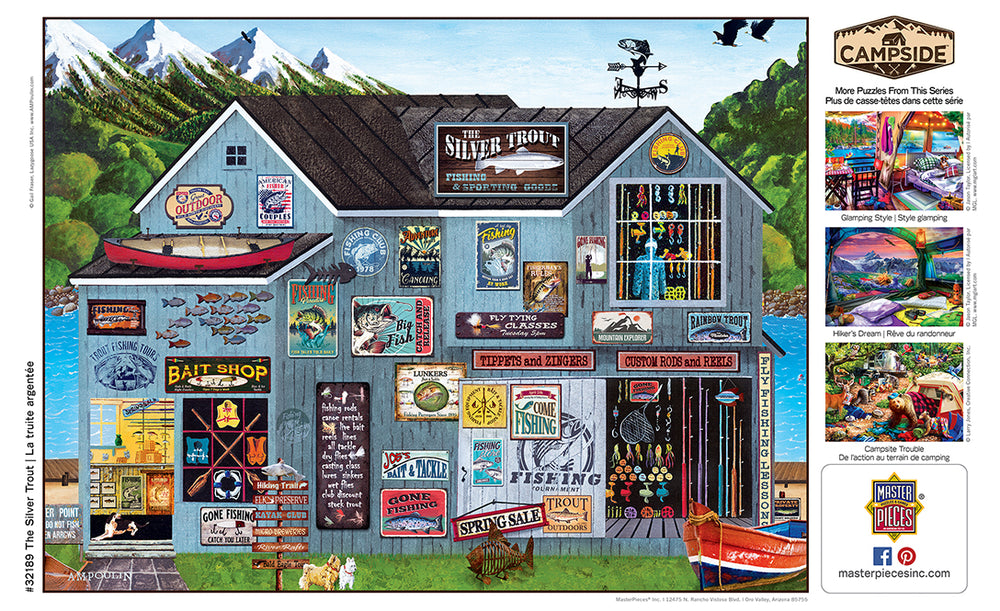 Puzzle Masterpieces:  300 piece EzGrip Campside - The Silver Trout
