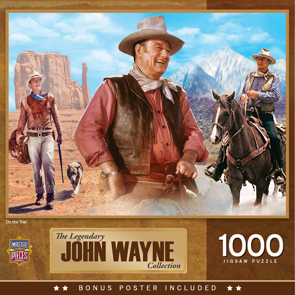 Puzzle Masterpieces: 1000 Piece John Wayne - On the Trail