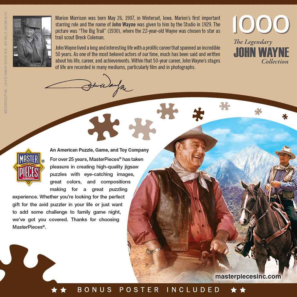Puzzle Masterpieces: 1000 Piece John Wayne - On the Trail