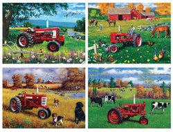 Puzzle Masterpieces:  500 Piece 4-Pack Farmall Case IH