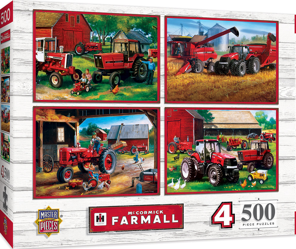 Puzzle Masterpieces:  500 Piece 4-Pack Farmall Case IH