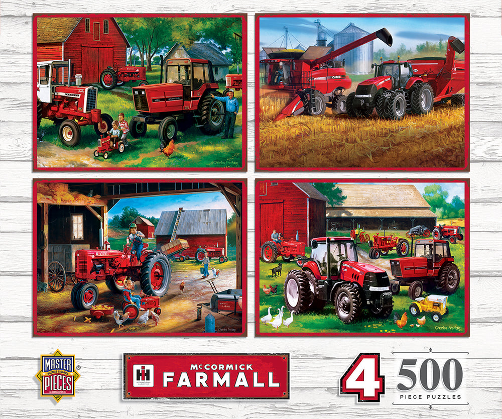 Puzzle Masterpieces:  500 Piece 4-Pack Farmall Case IH