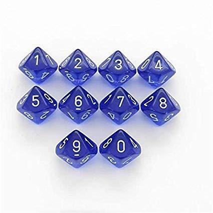 Dice Chessex: D10 Translucent Set of 10