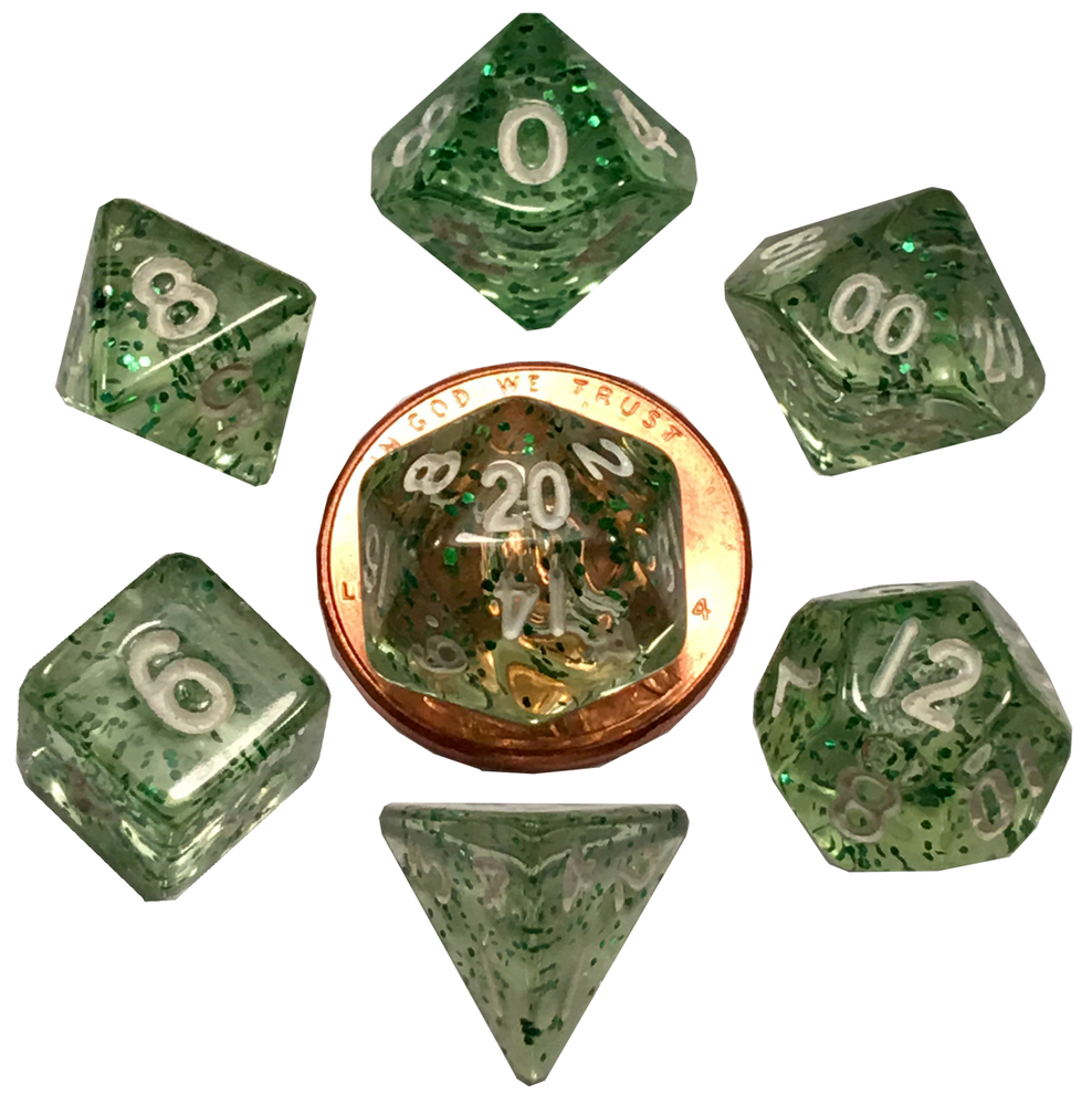 Dice Metallic Dice Co: Poly 7 Set Mini Ethereal