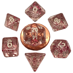 Dice Metallic Dice Co: Poly 7 Set Mini Ethereal