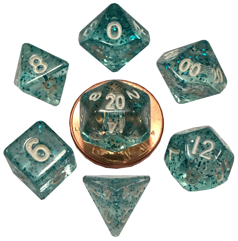 Dice Metallic Dice Co: Poly 7 Set Mini Ethereal