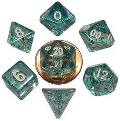 Dice Metallic Dice Co: Poly 7 Set Mini Ethereal