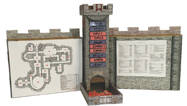 Dice Tower Role 4 Initiative: Castle Keep Dice Tower with Turn Tracker and DM Screens