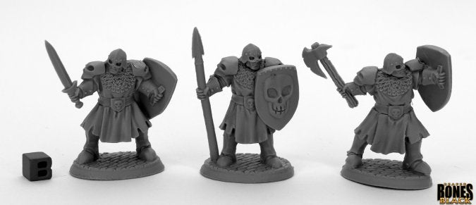 Mini Reaper Bones Black: Maggotcrown Men at Arms (3)