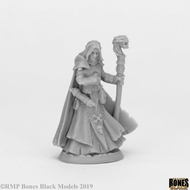 Mini Reaper Bones Black: Dark Elf Wizard