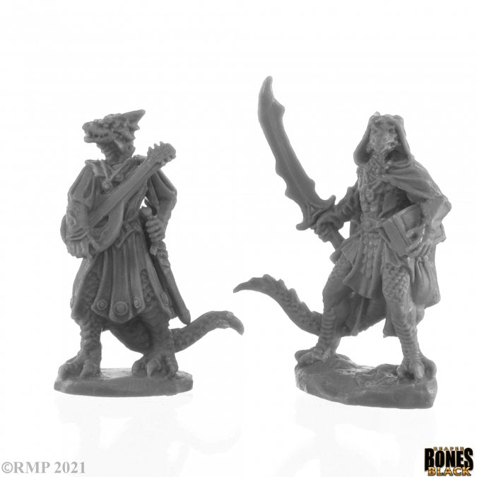 Mini Reaper Bones Black: Dragonfolk Bard and Thief