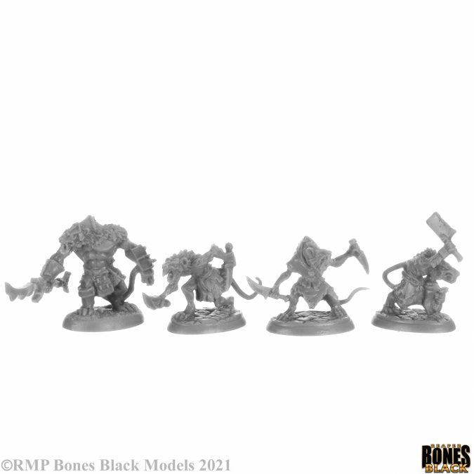 Mini Reaper Bones Black: Wererats (4)