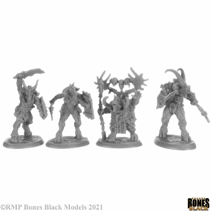 Mini Reaper Bones Black: Beastmen (4)