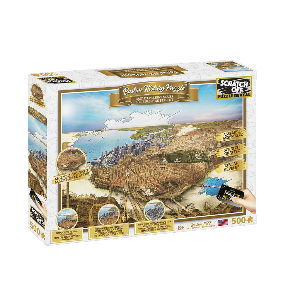 Puzzle 4D Scratch Off: 500 Piece History - Boston