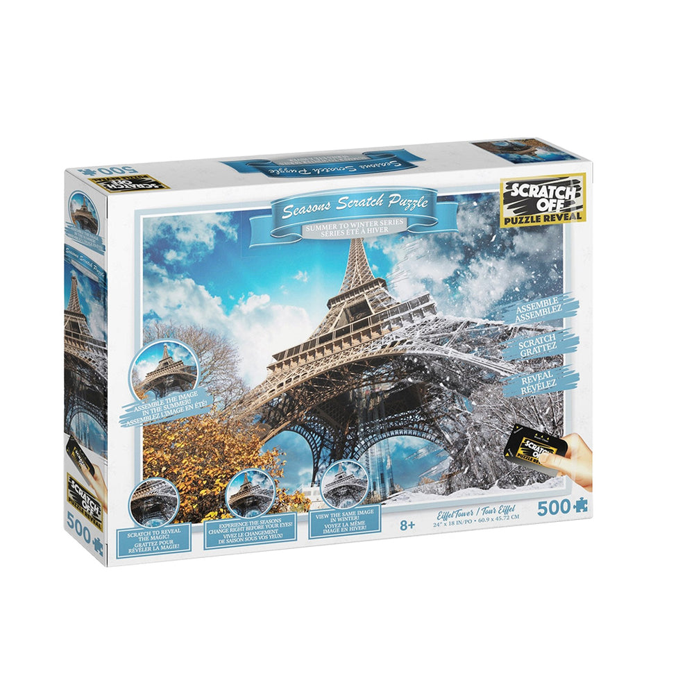 Puzzle 4D Scratch Off: 500 Piece Seasons - Eiffel Tower