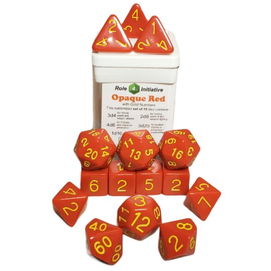 Dice Role 4 Initiative: Poly 15 Set Opaque