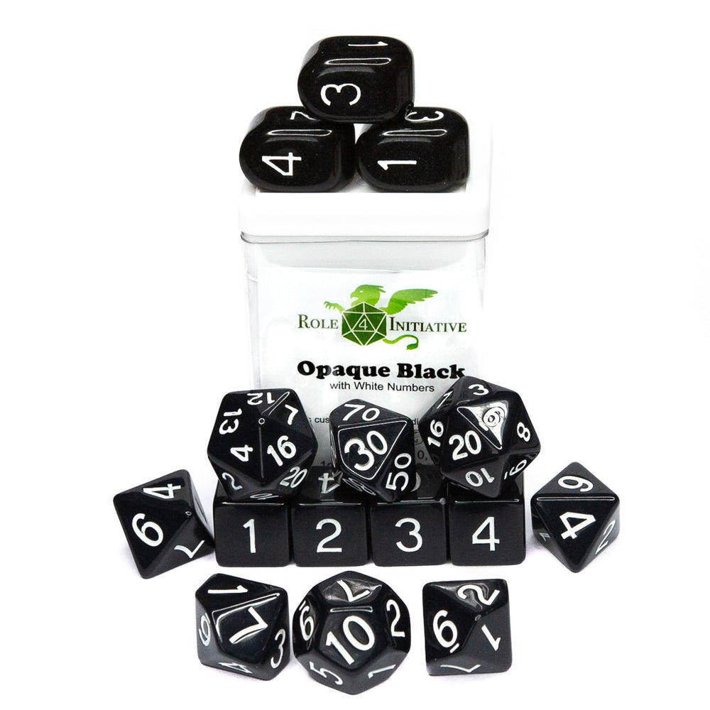 Dice Role 4 Initiative: Poly 15 Set Opaque w Arche'd 4