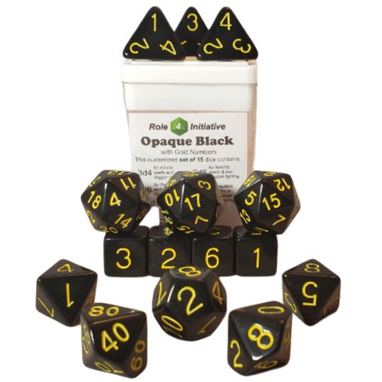 Dice Role 4 Initiative: Poly 15 Set Opaque
