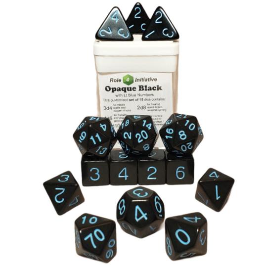 Dice Role 4 Initiative: Poly 15 Set Opaque