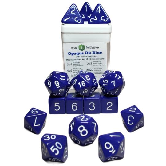 Dice Role 4 Initiative: Poly 15 Set Opaque
