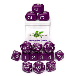 Dice Role 4 Initiative: Poly 15 Set Opaque w Arche'd 4