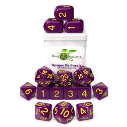 Dice Role 4 Initiative: Poly 15 Set Opaque w Arche'd 4