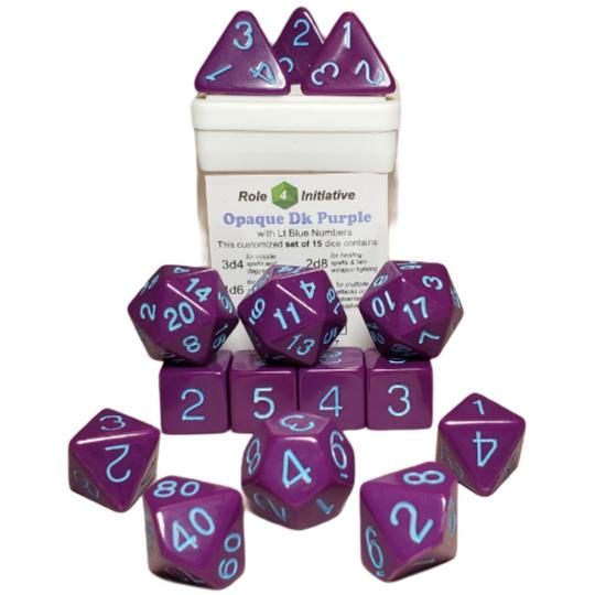 Dice Role 4 Initiative: Poly 15 Set Opaque