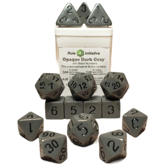 Dice Role 4 Initiative: Poly 15 Set Opaque
