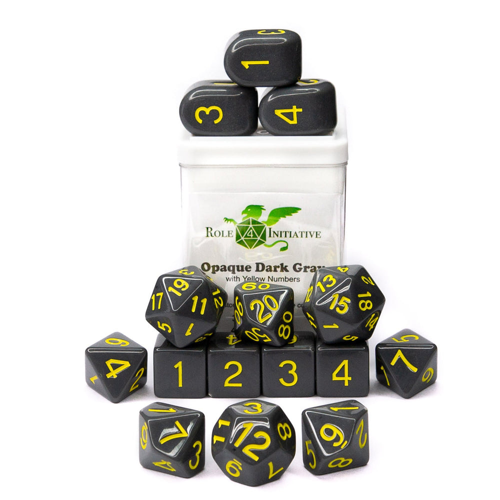 Dice Role 4 Initiative: Poly 15 Set Opaque w Arche'd 4