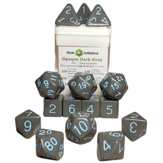 Dice Role 4 Initiative: Poly 15 Set Opaque