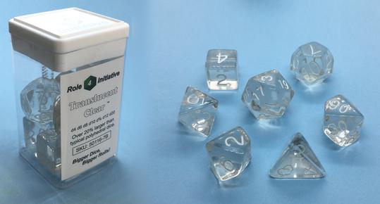 Dice Role 4 Initiative: Poly 15 Set Translucent