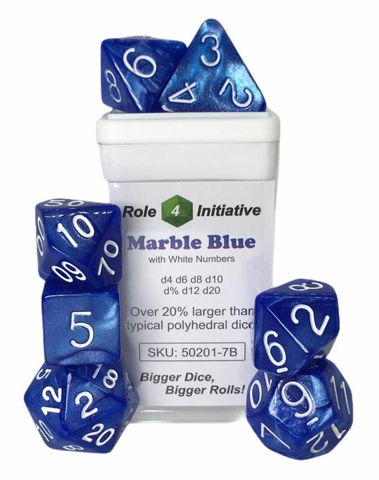 Dice Role 4 Initiative: Poly 7 Set Marble