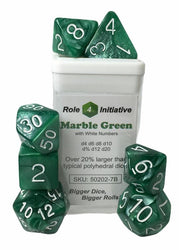 Dice Role 4 Initiative: Poly 7 Set Marble