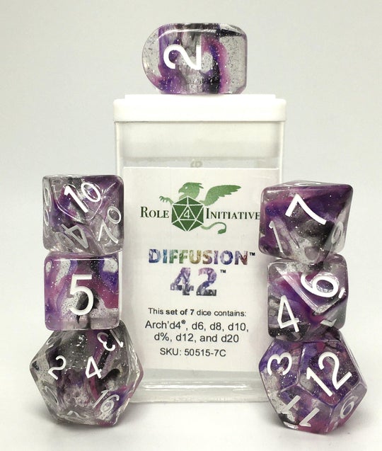 Dice Role 4 Initiative: Poly 7 Set Diffusion