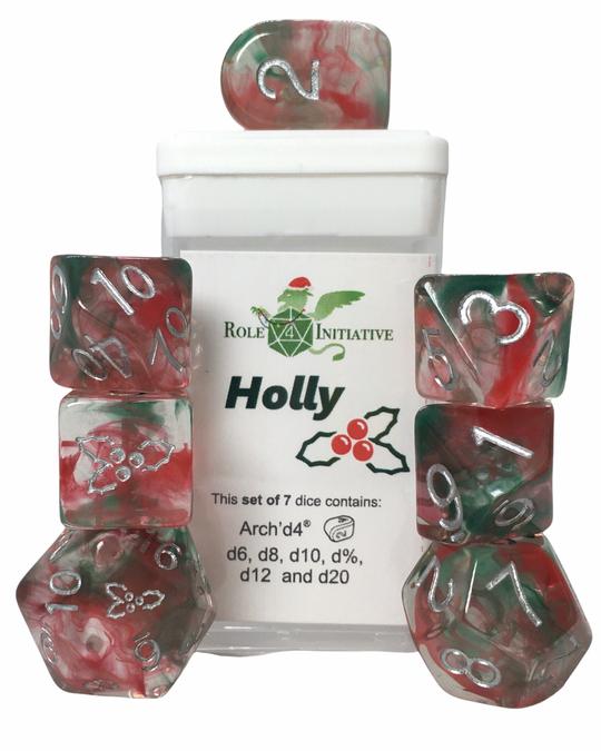 Dice Role 4 Initiative: Poly 7 Set Diffusion Happy Holi-Dice