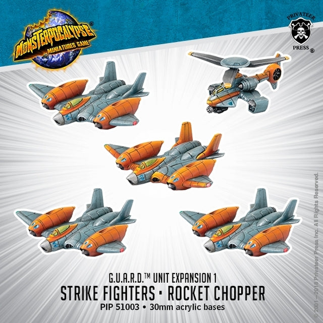 MonsterPocalypse: GUARD Units - Strike Fighters & Rocket Chopper*