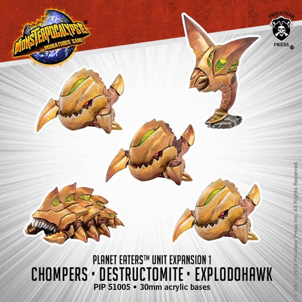 MonsterPocalypse: Planet Eaters Units - Chompers & Destructomite & Explodohawk*
