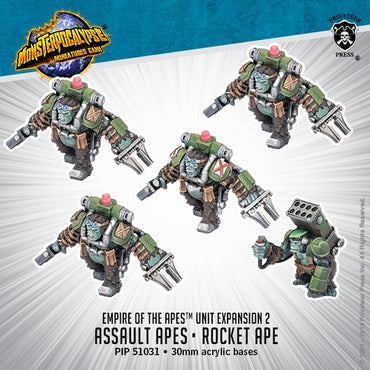 MonsterPocalypse: Empire of the Apes Units - Assault Apes & Rocket Ape*